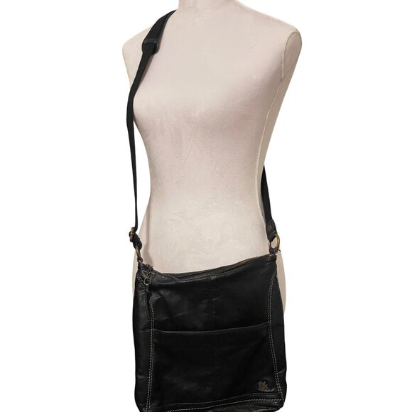 The Iris Crossbody Black 100% Leather bag from The Sak  10 1/2 X 14 - Picture 1 of 16